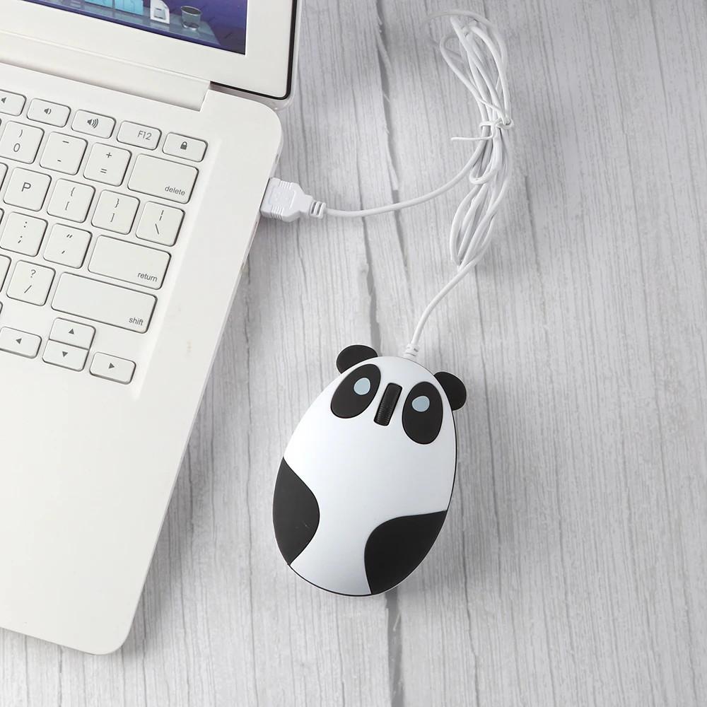 Офисная Проводные Мышь USB оптическая компьютерная 3D с милой пандой Креативный