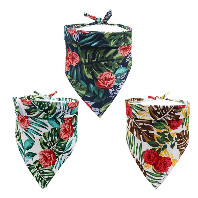 

Adjustable Dog Cat Bow Tie Scarf Dog Bandana Fruit Flower Print Pet Dog Scarf Pet Grooming Accessories Personalized Dog Bandana