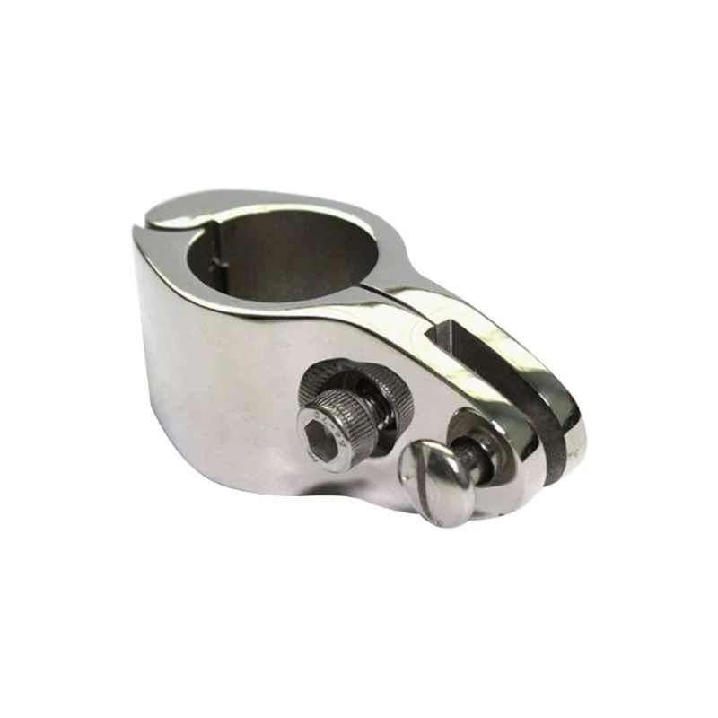 

094D Newest 22mm 25mm 316 Stainless Steel Fitting Boat Bimini Top Hinged With 2 Screws Jaw Slide Easy Install Marine Hardware