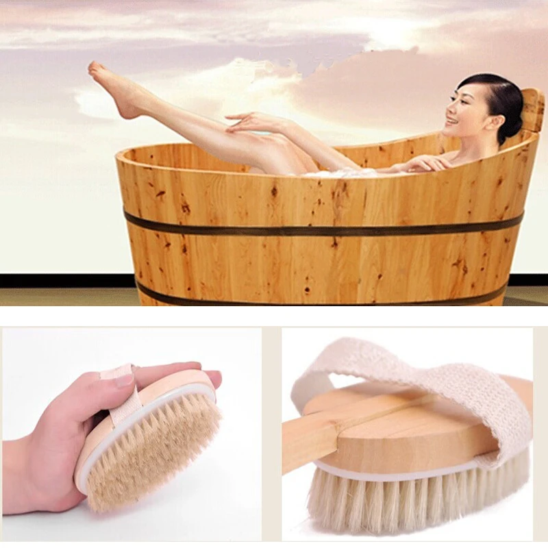 Ванная комната щетки для тела длинной ручкой ванны натуральные кисточки с