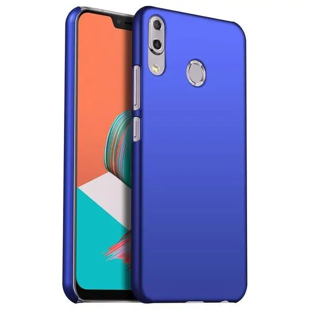 Синий Матовый чехол для Asus Zenfone Max Pro M2 ZB631KL ZB633KL ZB634KL, жесткий однотонный чехол из поликарбоната для Asus M1 ZB601KL ZB555KL ZS630KL - Цвет: Синий