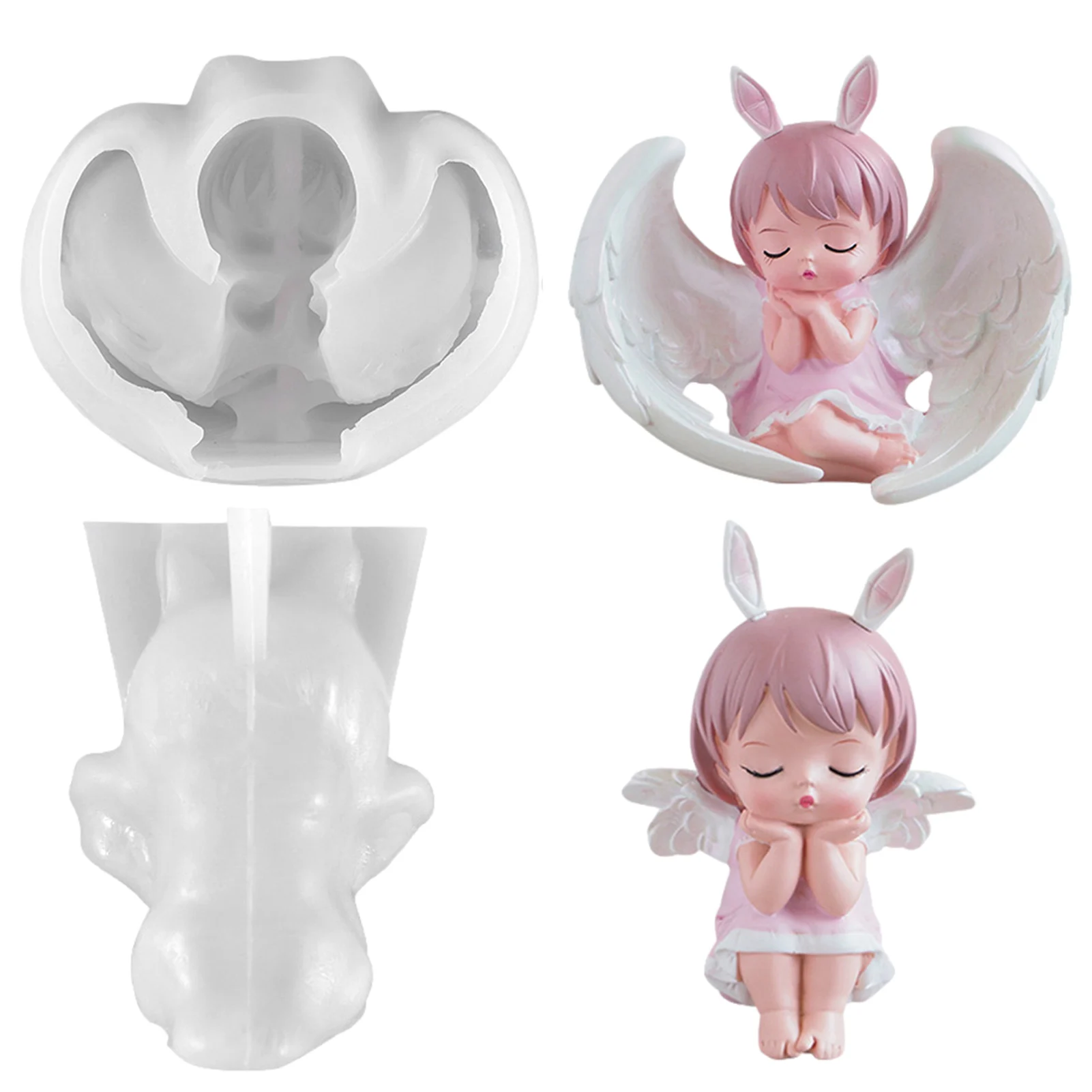 

Angel Shaped Cake Decorating Tool Fondant Silicone Mould Baking Supplies DIY Soap Candle Making Supplies Silicone Mold Pleasure