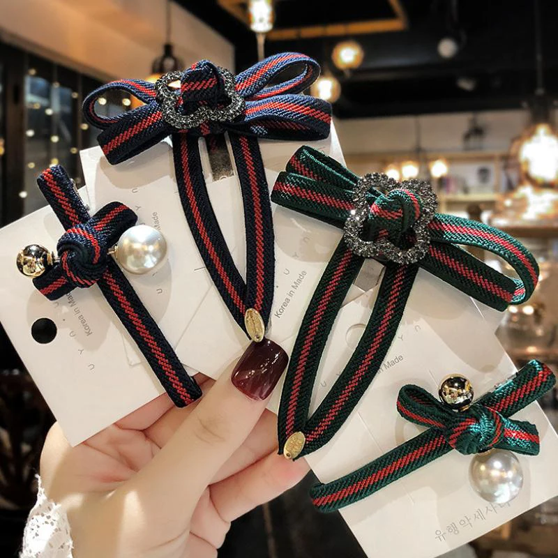 Заколки для волос в Корейском стиле с жемчужинами женские заколки-пряжки