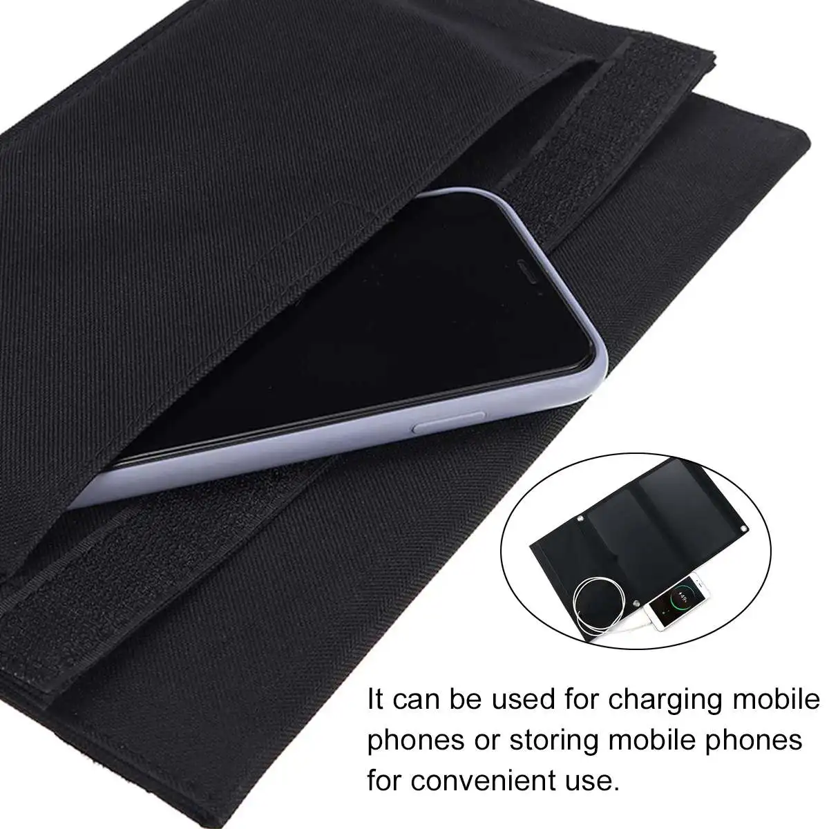 Солнечная панель 100 Вт складная водонепроницаемая 5 В с двумя USB-выходами для