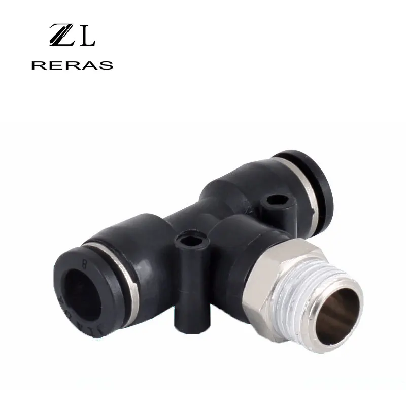 PB пластик быстрая вставка пневматический элемент для Т-образного трехканального