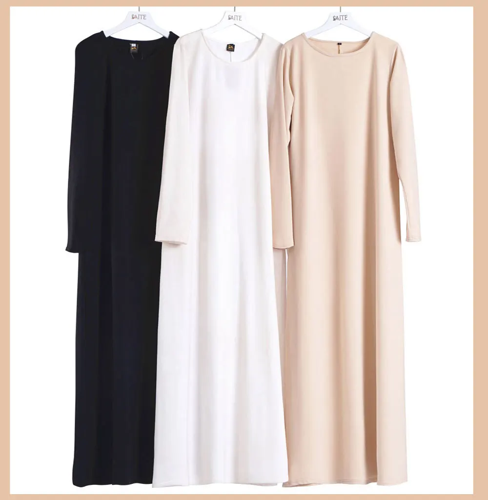 

Plain Muslim Dress Women Abaya Turkey Solid Color Long Hijab Dress Caftan Islamic Clothing Vestido De Mujer Robe Longue Femme