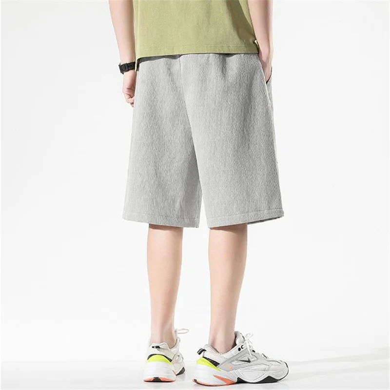 

FOJAGANTO 2021 Summer Men Shorts New Style Pocket Decoration Straight Loose Breathable Mid-Waist Five-Point Casual Shorts Men