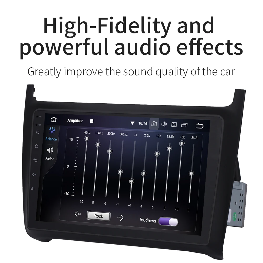 Dasaita 9 &quotIPS экран Android 10 0 GPS радио для VW New Polo 2012 2013 2014 2015 Восьмиядерный 4G RAM