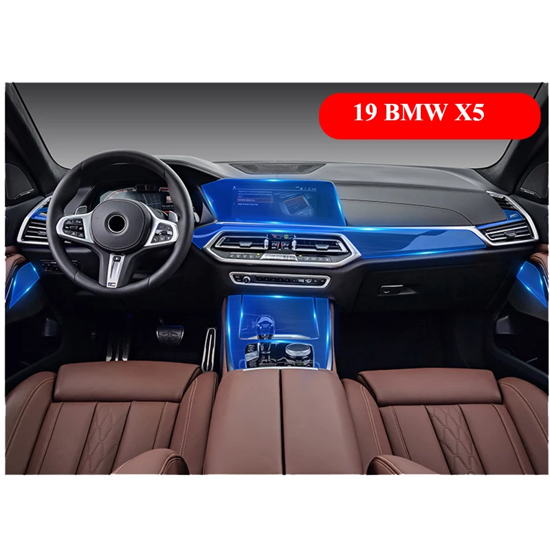 

For BMW X5 2019 2020 TPU Dashboard Screen Navigation Transparent Protective Film Scratch Resistance Anti Fingerprint Sticker