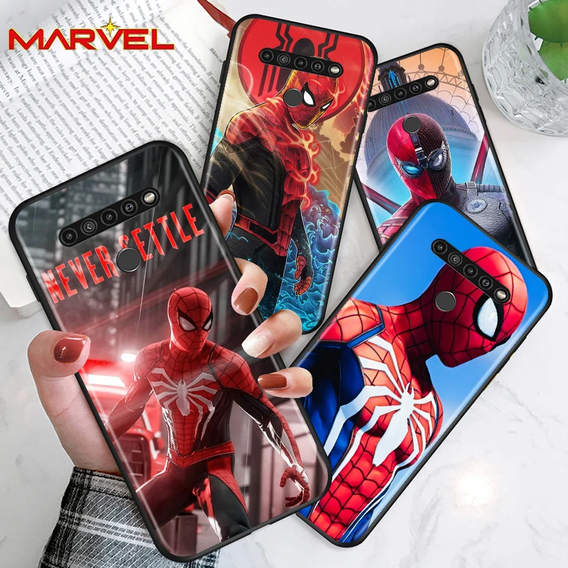 

Marvel Spiderman hero for LG G8 G8S G8X V30 V35 V40 V50 V60 ThinQ Q60 K40 K50 K51 K61 K71 K92 K62 K42 Black Phone Case