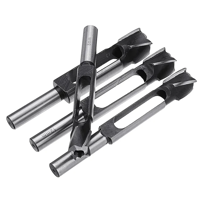 JUSTINLAU Straight And Round Wood Plug Hole Cutter Cutting Drill Take Steel Knife Log Tenon Cork Woodworking Drilling Tool | Инструменты