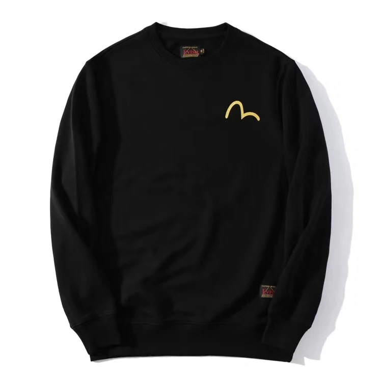 Аутентичный осенне-зимний мужской Повседневный свитер Evisu теплый дышащий Модный