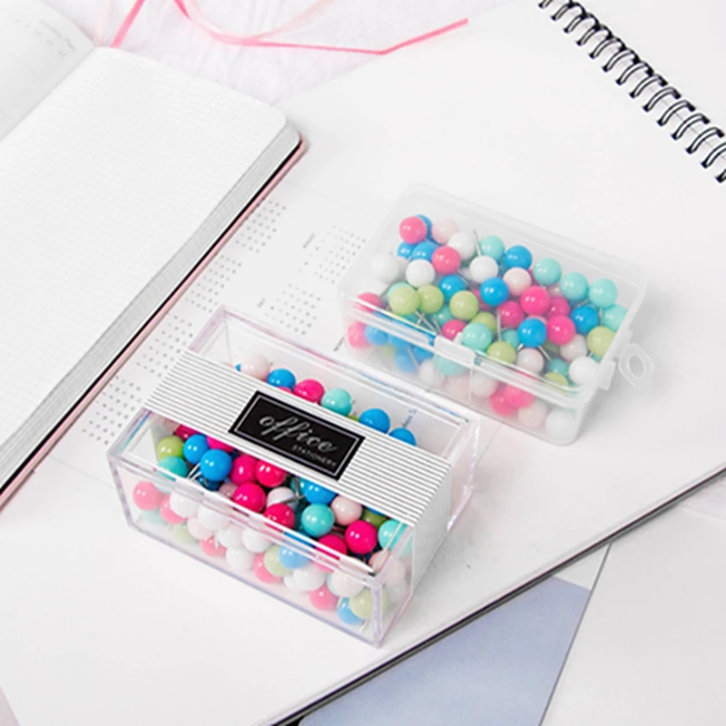 Candy Colors Push Pins Thumb Tack Message Board Pushpin Paper Map Cork Capped Headed Fixing Tacks Pin | Дом и сад