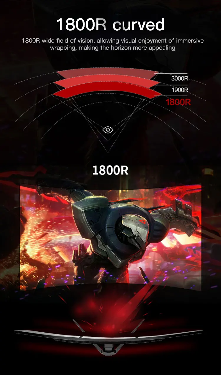 IPASON 31,5 дюйма/2 K HD/165 Гц изогнутый e-sports/лучше, чем 144 Гц дисплей PS4 интернет кафе ЖК-экран для настольного компьютера