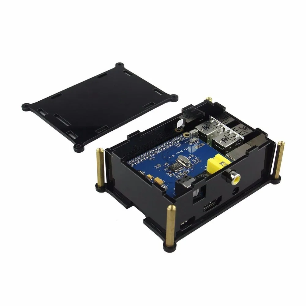 Raspberry PI цифровой звуковая карта I2S SPDIF оптический волокно Hi-Fi DiGi с акриловый чехол