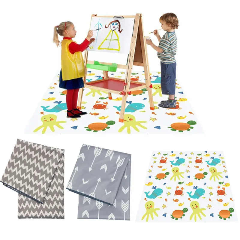 High Chair Splash Mat Floor Protector Non Slip Waterproof Baby Eating Play Mat Kids Development Mat