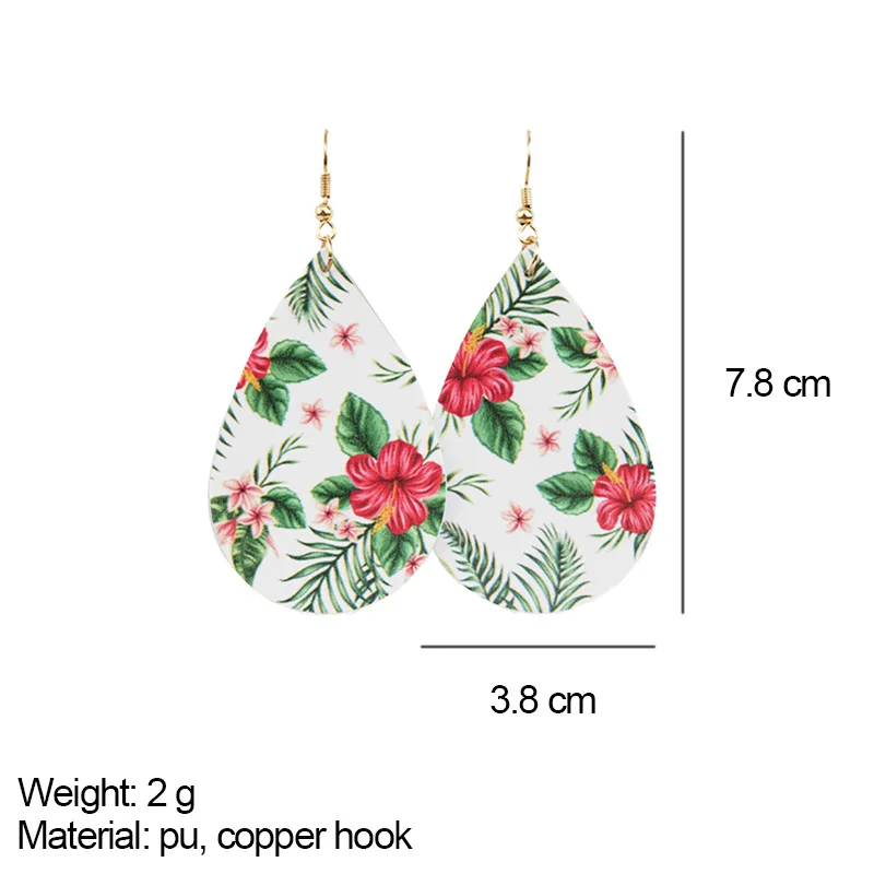 M &amp G модные серьги из искусственной кожи с цветком для женщин эффектные