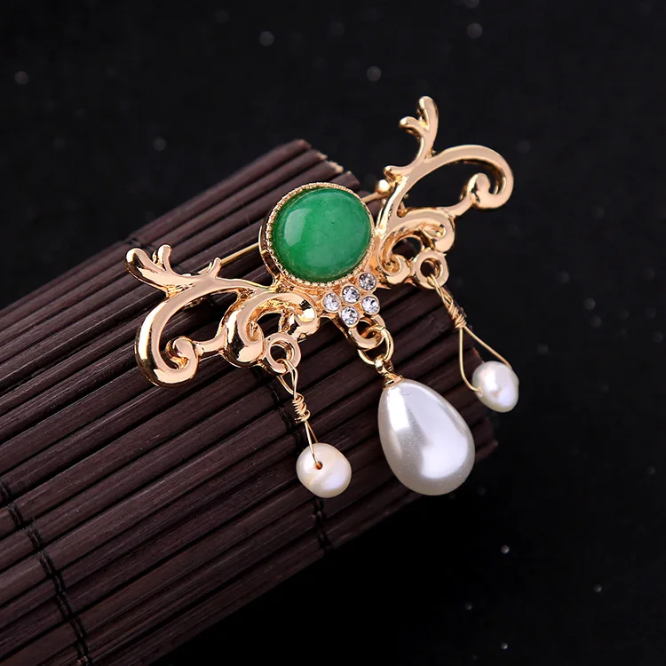 Европейская и американская роскошная женская брошь с имитацией жемчуга|Броши| |