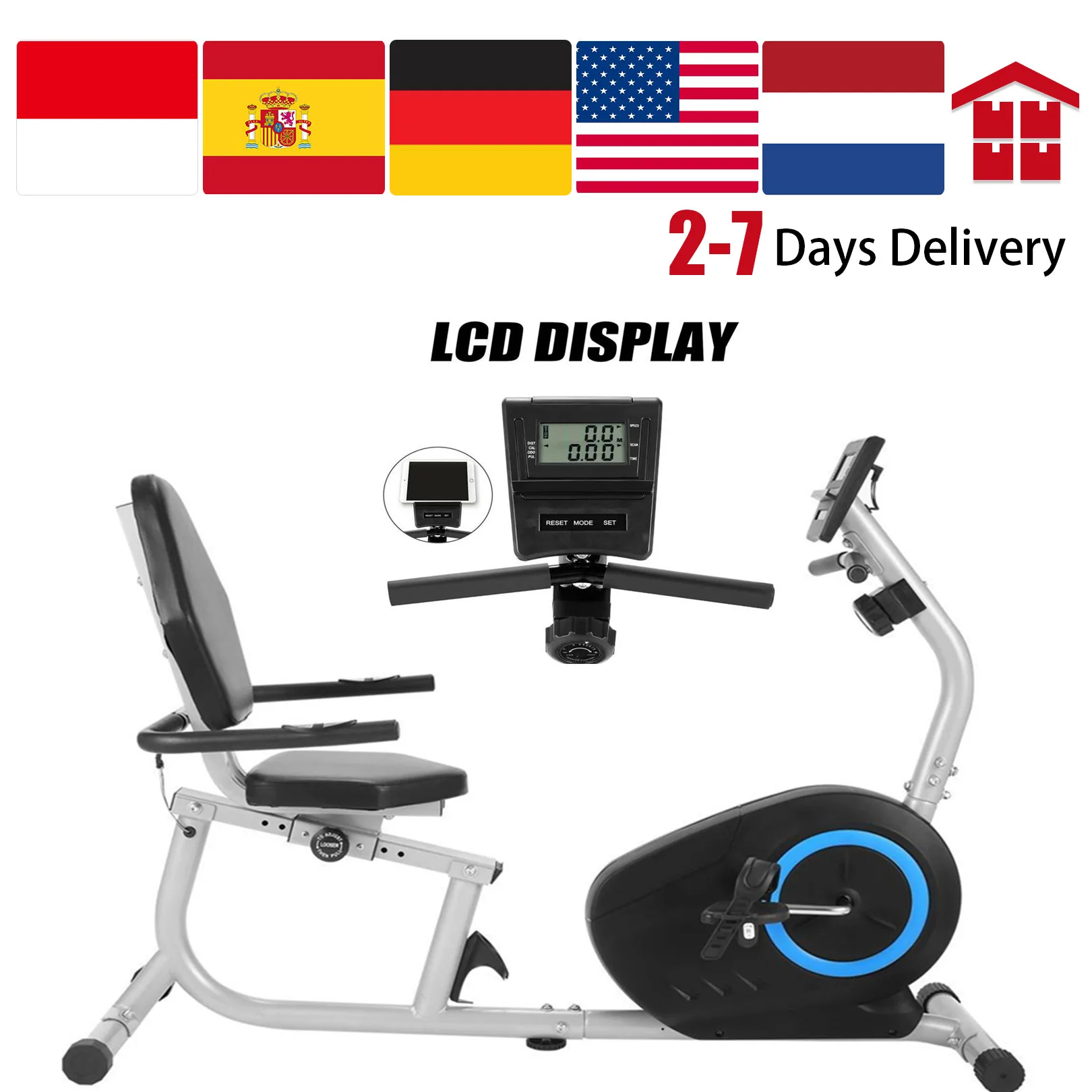 

(EU Stock) Exercise Bike Home Ultra-quiet Indoor Weight Loss Pedal Bike Fitness Bike Dynamic Bicycle Fitness Equipment