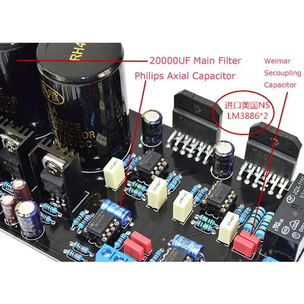 LM3886 68 Вт + HIFI усилитель мощности плата OP07 DC Servo NE5534 независимый Op Amp YJ | Электроника