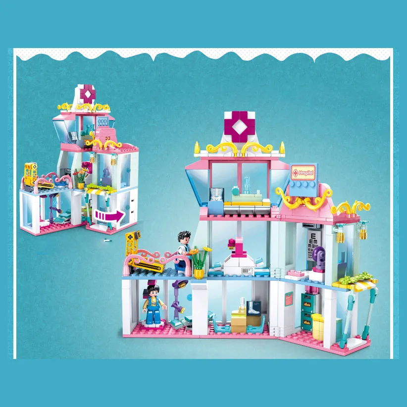 

459pcs SLuban Central Hospit Serie Girl Building Blocks Have More Dolls Building Blocks Children's Educational Toys for Childs
