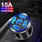 Автомобильное зарядное устройство с 5 USB-портами, 15 А