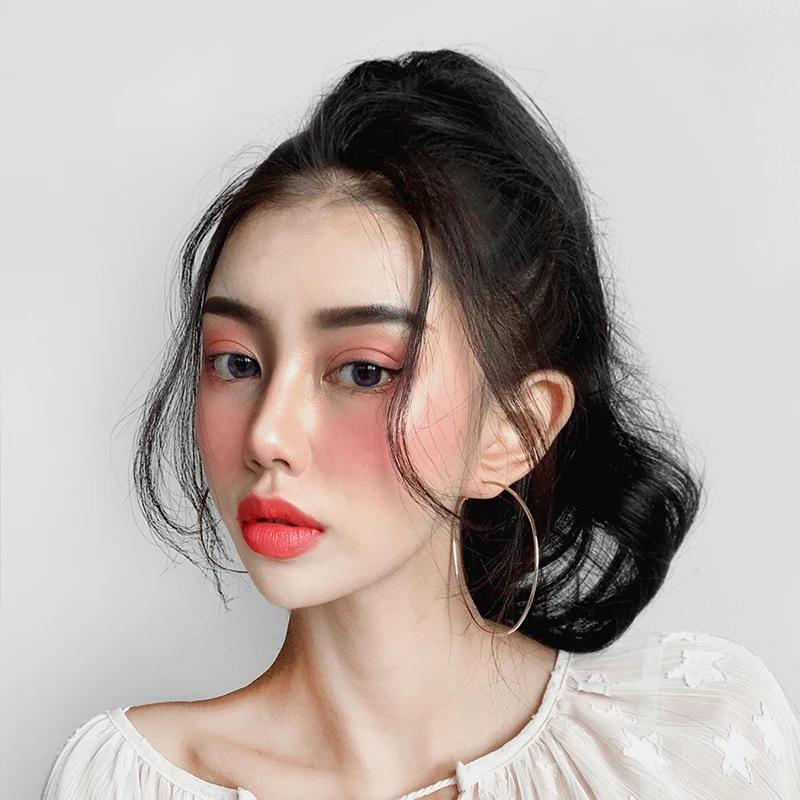 Прямая прямая черная накладка для волос коричневая на челку | Шиньоны и парики