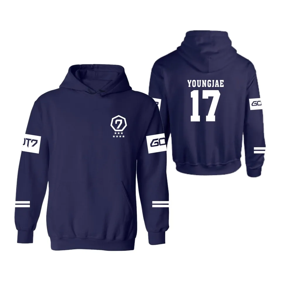 

Модные популярные модные дизайнерские толстовки Got7, свитшоты с длинным рукавом и принтом для мужчин и женщин, осенняя пуловер для взрослых ...