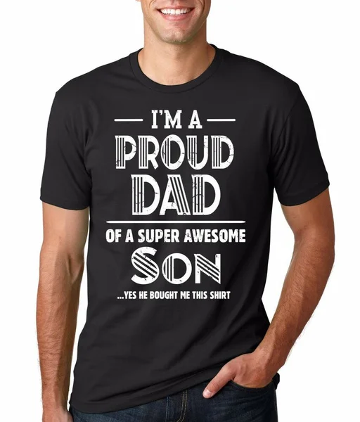 

Gift For Dad Proud Dad Of Awesome Son Funny Gift For Father T-shirt For Dad