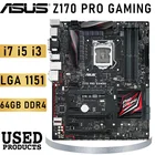 Игровая Материнская плата Asus Z170 PRO, LGA 1151, i7, i5, i3, DDR4, 64 ГБ, PCI-E 3,0, HDMI, i7, i5, i3, для настольных ПК, материнская плата Z170, 1151 дюймов