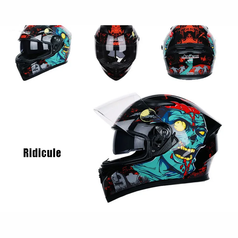 Мотоциклетный шлем мужской на все лицо для езды мотоцикле материал ABS