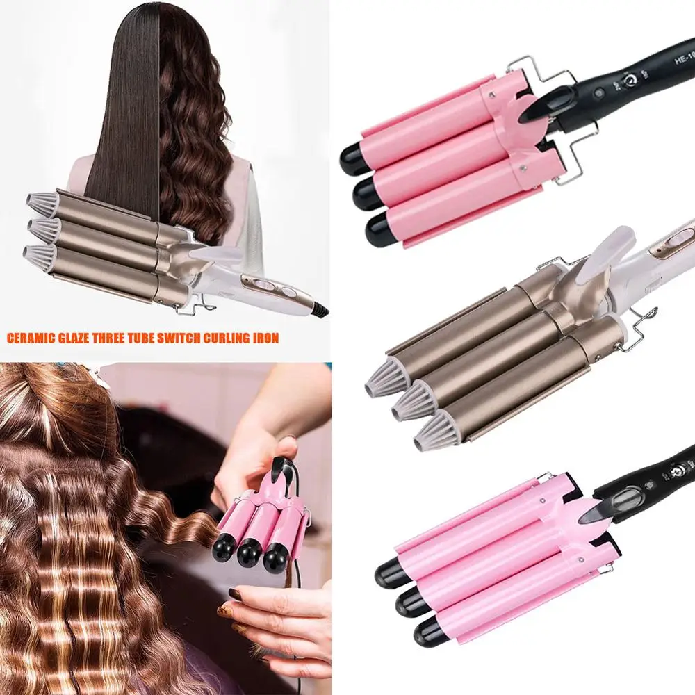 Выпрямитель для волос с тремя трубками и тройным цилиндром|Щипцы завивки| |