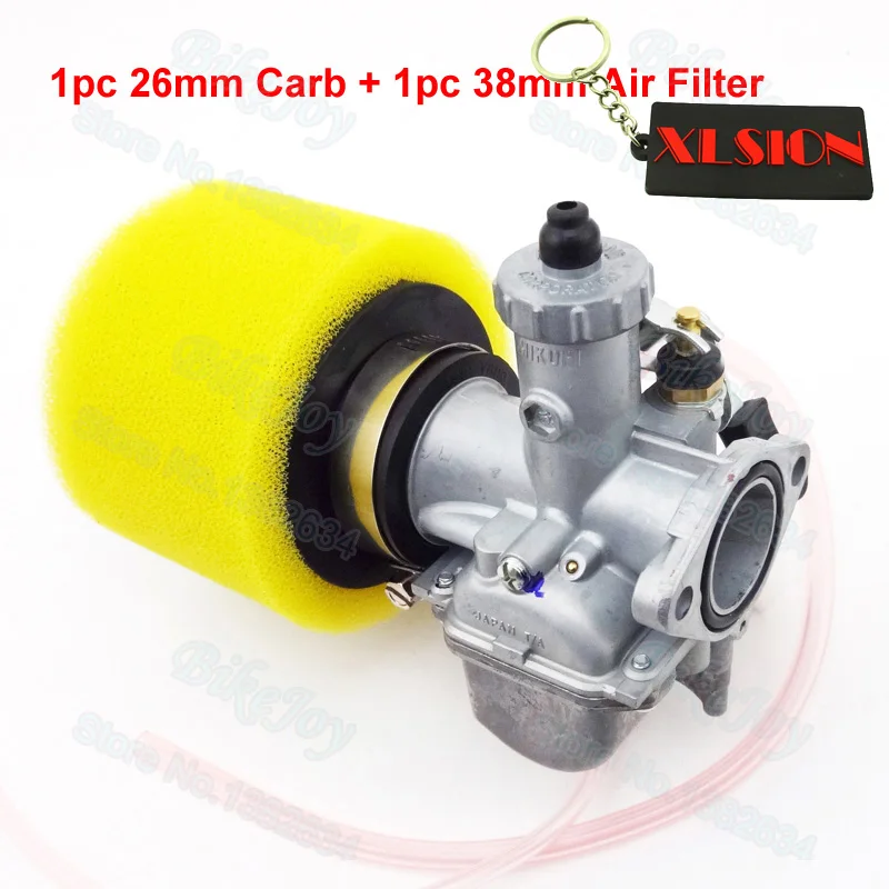 Карбюратор Mikuni VM22 Carb 26 мм + 38 воздушный фильтр желтый для 110cc 125cc Pit Dirt Bike ATV Quad