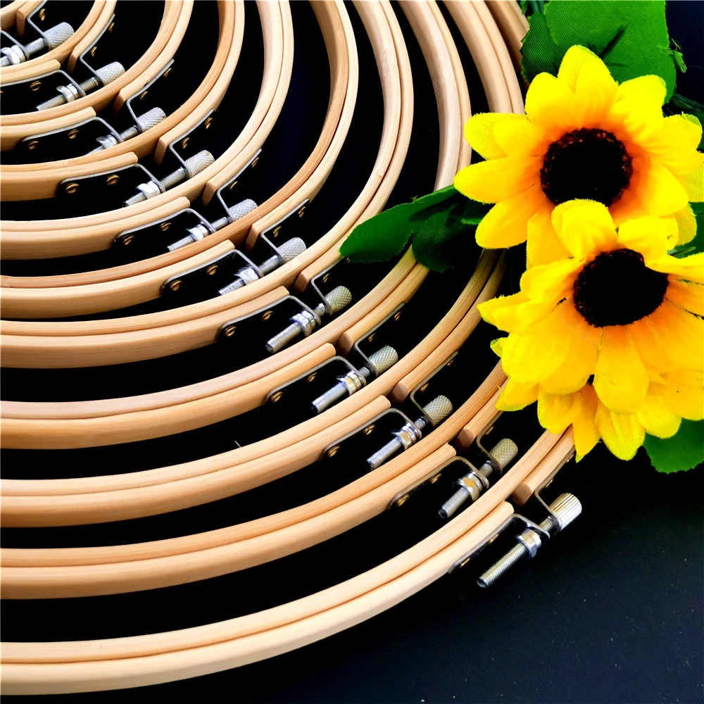 1 шт 10-40 см деревянная рамка обод кольцо пяльцы инструмент Бамбука круг для