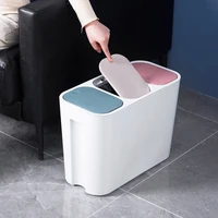 creative household kitchen sorting garbage can dry wet separation toilet with cover multi bucket shell cover garbage can