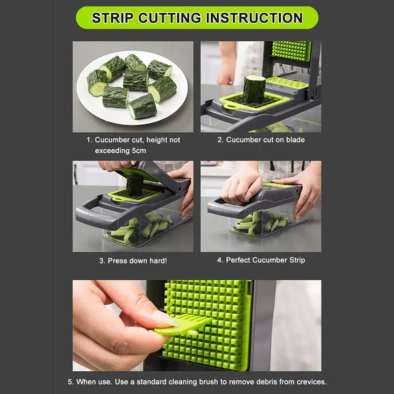 

Upgrade Multifunction Vegetable Cutter Kitchen Gadgets Garlic Press Steel Blade Potato Peeler Carrot Grater Kitchen Accessories