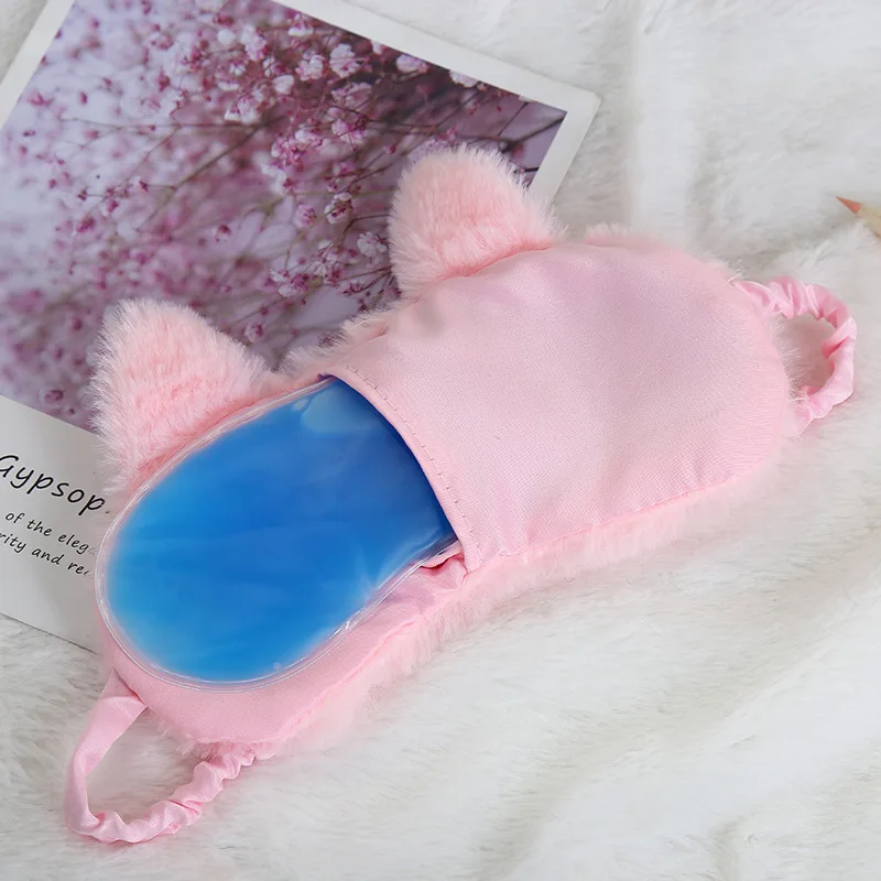 Аниме Сейлор кошка мягкие плюшевые маска для глаз блестящие тени бровей очки сна