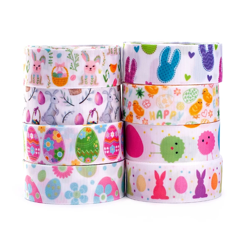Random set 5/10/20 styles 22/25mm mixed Easter day pattern ribbon each 1yard | Дом и сад