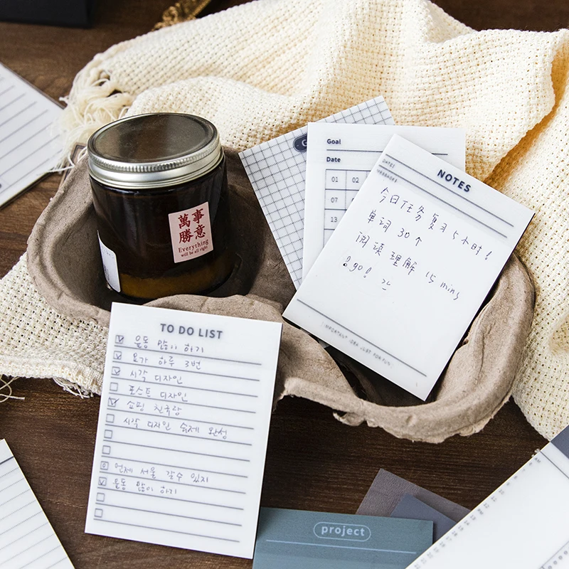 60 шт. водонепроницаемые прозрачные наклейки для заметок|Блокноты| |