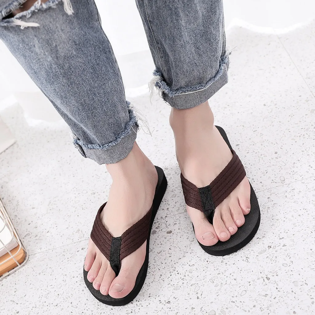 Шлепанцы FN60 мужские для дома и пляжа сланцы дышащие тапочки Нескользящие летняя