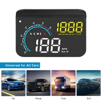 car gauges hud with lens hood gps obd2 head up display windshield projector water temp voltage alarm auto electronic accessories