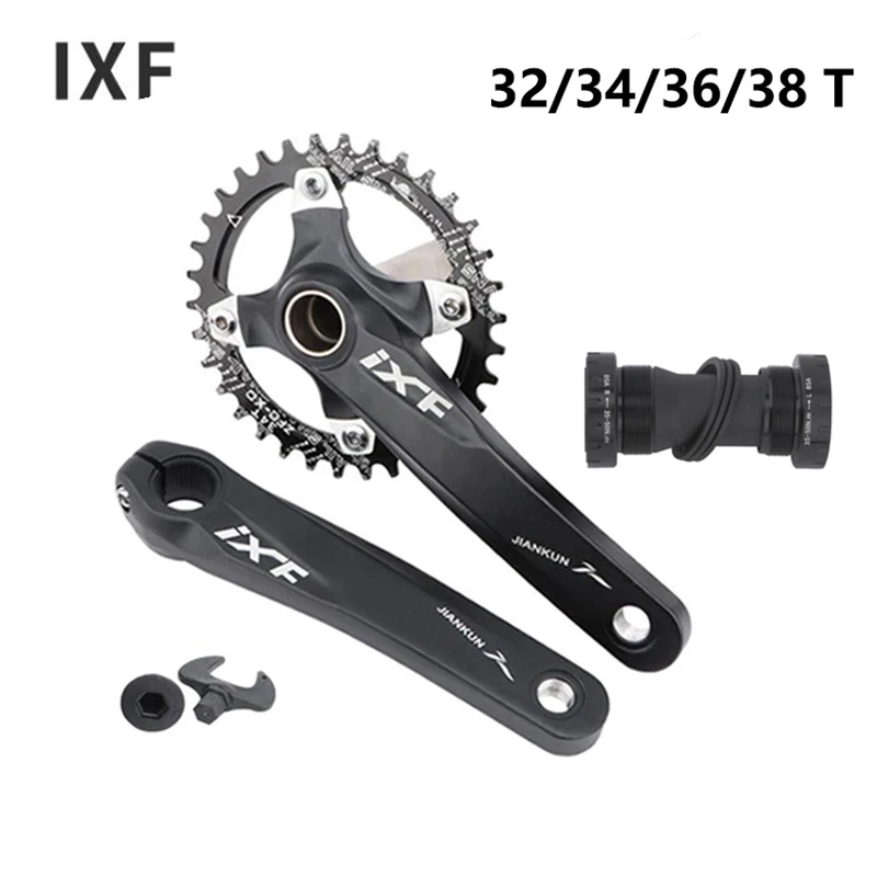 IXF Mountain Bike Tooth Disc Integrated Hollow Crank Sprocket Set 170MM 32T 34T 36T 38T Bicycle Axis Pieces BSA BB | Спорт и