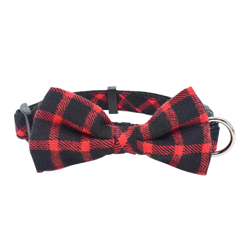 Собачий ошейник однотонный D образный бант ошейники для щенков чихуахуа с