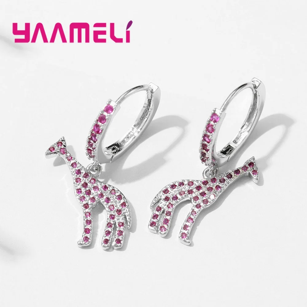 Новинка висячие серьги с австрийским кристаллом для вечеринки цвет розового