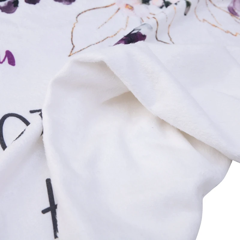 

Flannel Baby Milestone Blanket Newborn Photo Shooting Background Monthly Growth