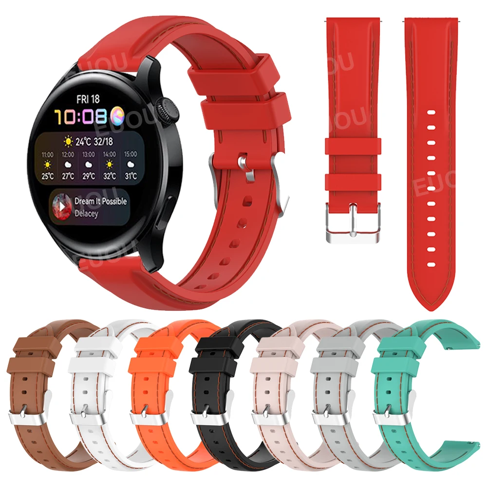 

Силиконовый сменный ремешок для наручных часов HUAWEI WATCH 3 GT2 46 мм/GT 2 Pro/HONOR MagicWatch 2/ES