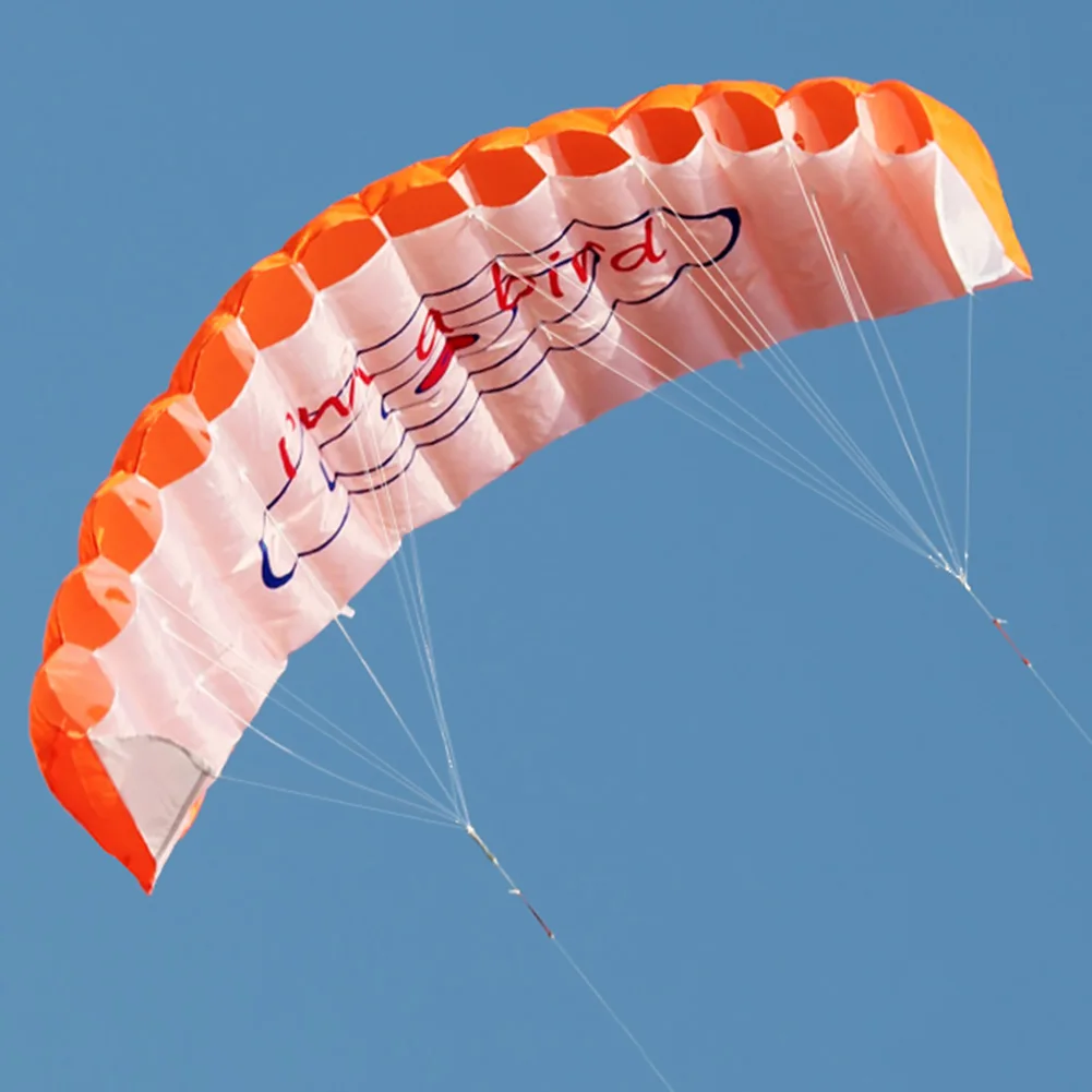 

1.4M Beginner Garden Funny Adult Kids Outdoor Sports With Handle Dual Line Stunt Foldable Parafoil Kite Flying Toy Parachute