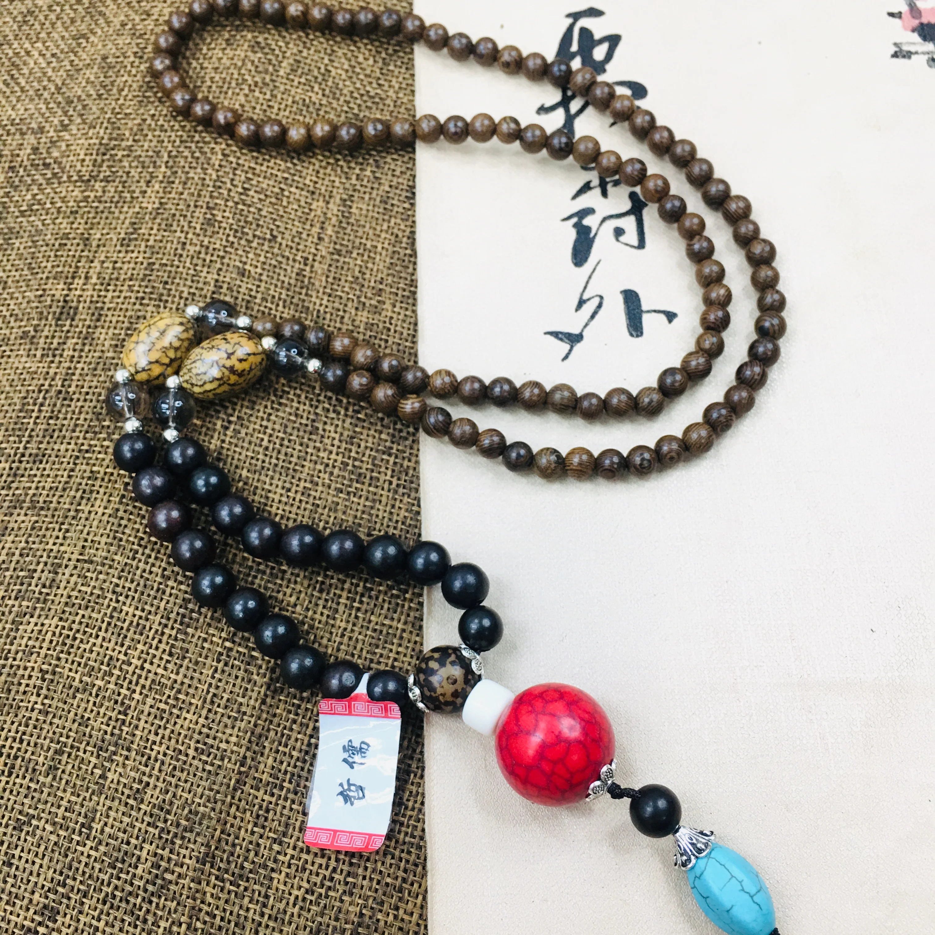 Жеру натуральный воск пчелы агат красный бусинный кулон с подвеской на цепочке для мужчин и женщин ретро свитер.