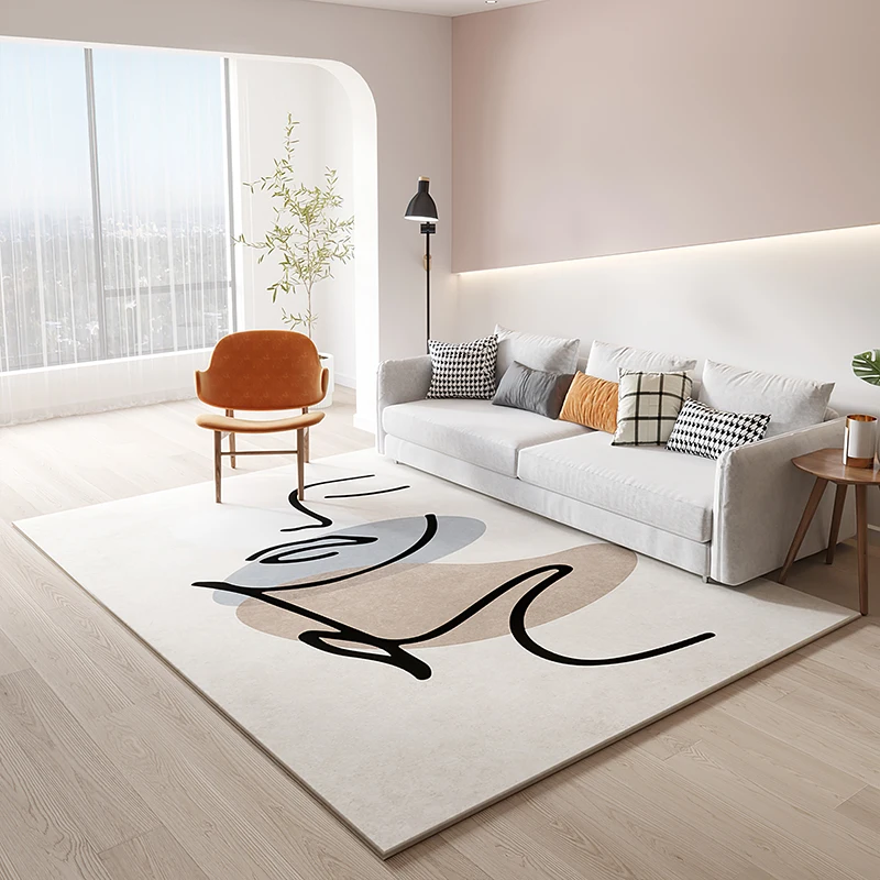 

Nordic Minimalist Living Room Carpet Light Luxury Bedroom Carpet Modern Coffee Table Study Home Non-Slip Decorative Carpet