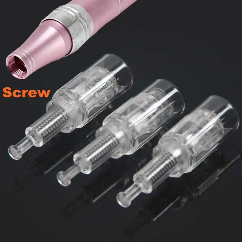 50pcs Screw Microneedling Cartridge Nano Needle Cartridge 9 pin / 12 pin / 36 pin Replacement For Derma Pen